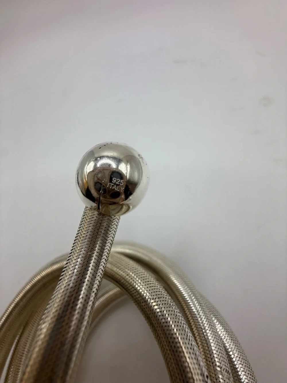 925 Italy Flexible Coil Necklace Wrap Bracelet 4-in-1 Snake Chain Silver